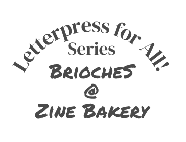 Letterpress for All zine series logo