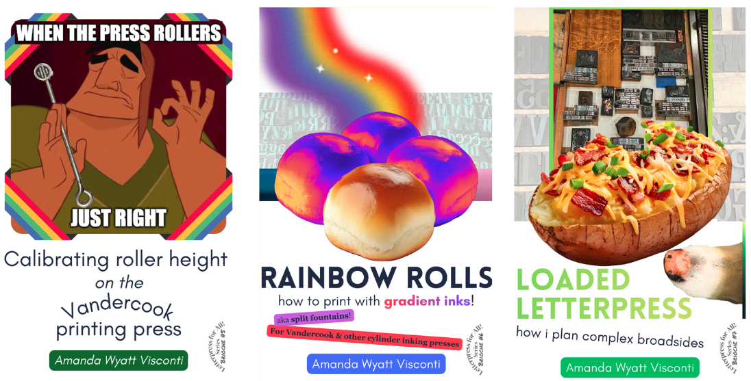 Letterpress for All! zine covers