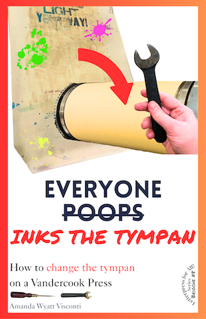 Cover of zine on tympan changing'
