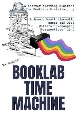 Cover of zine titled 'BookLab Time Machine: Mini-zine'