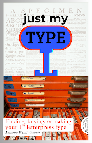 Cover of zine titled 'Just my type'