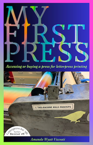 Cover of zine titled 'My first press'